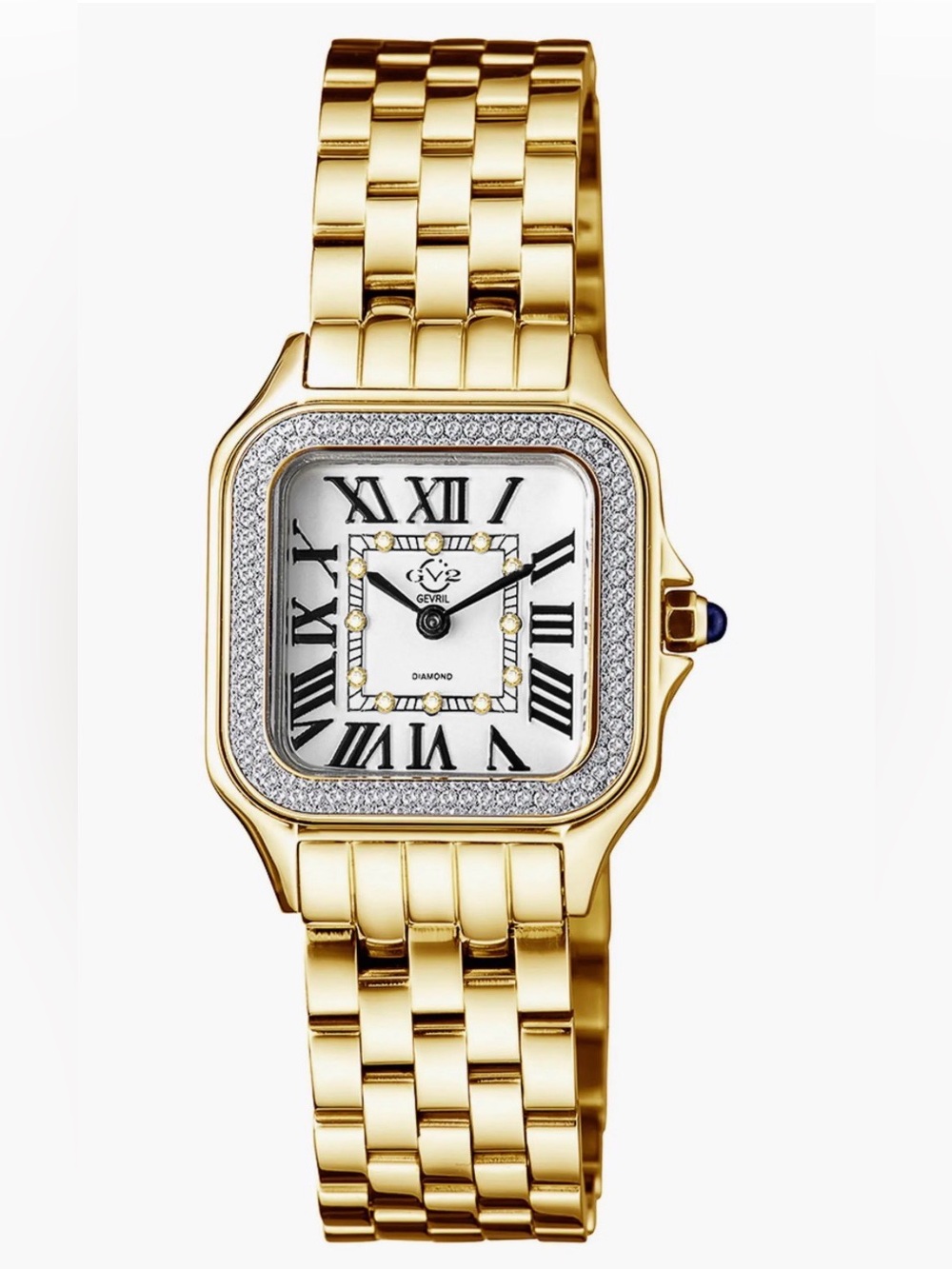 GV2 Gold and White Diamond Accent Women’s Watch